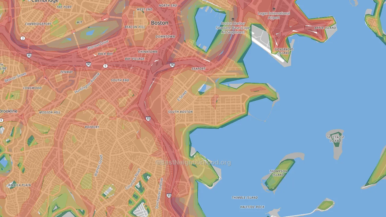 02127, MA Map of Noise Levels in 02127