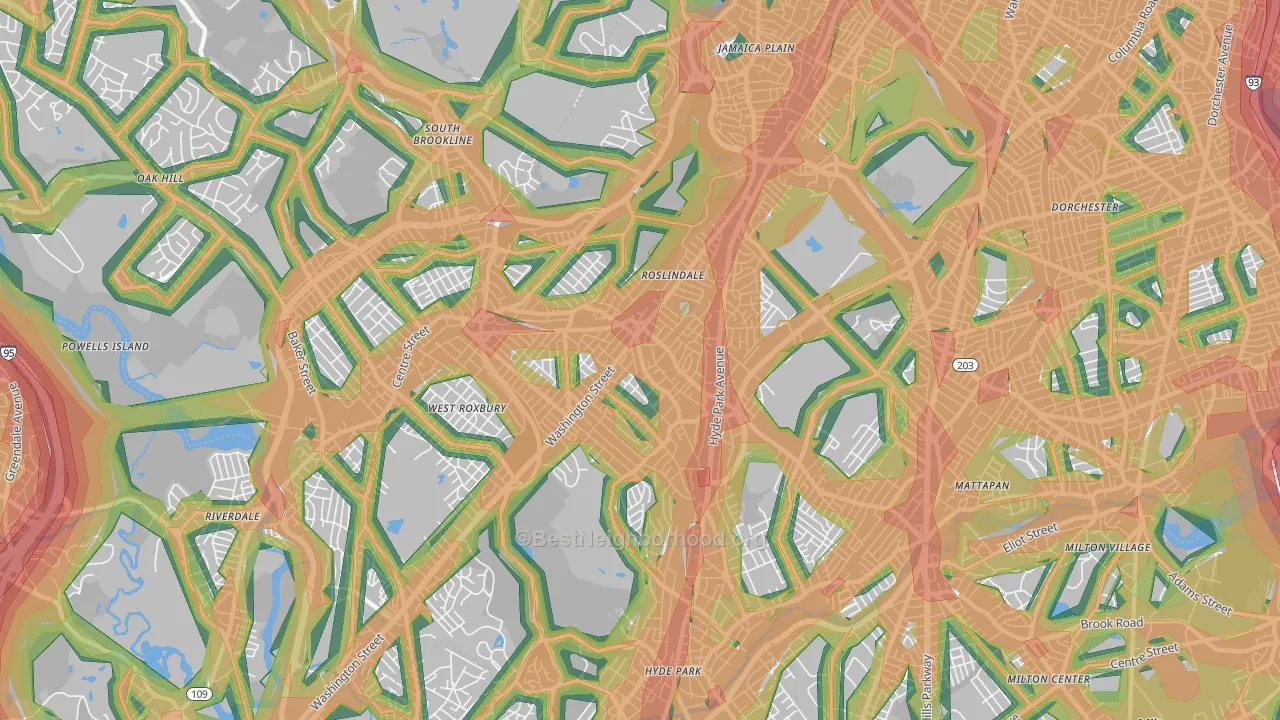 02131, MA Map of Noise Levels in 02131