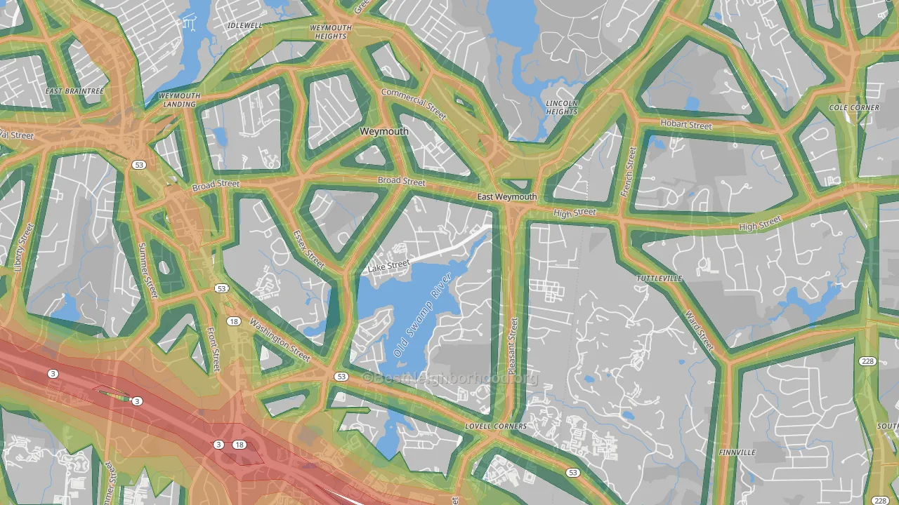 02189, MA Map of Noise Levels in 02189