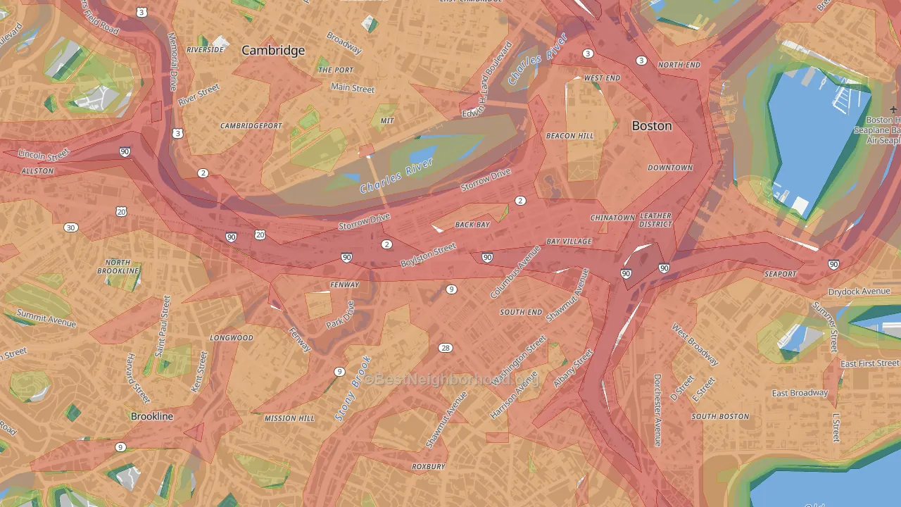 02199, MA Map of Noise Levels in 02199
