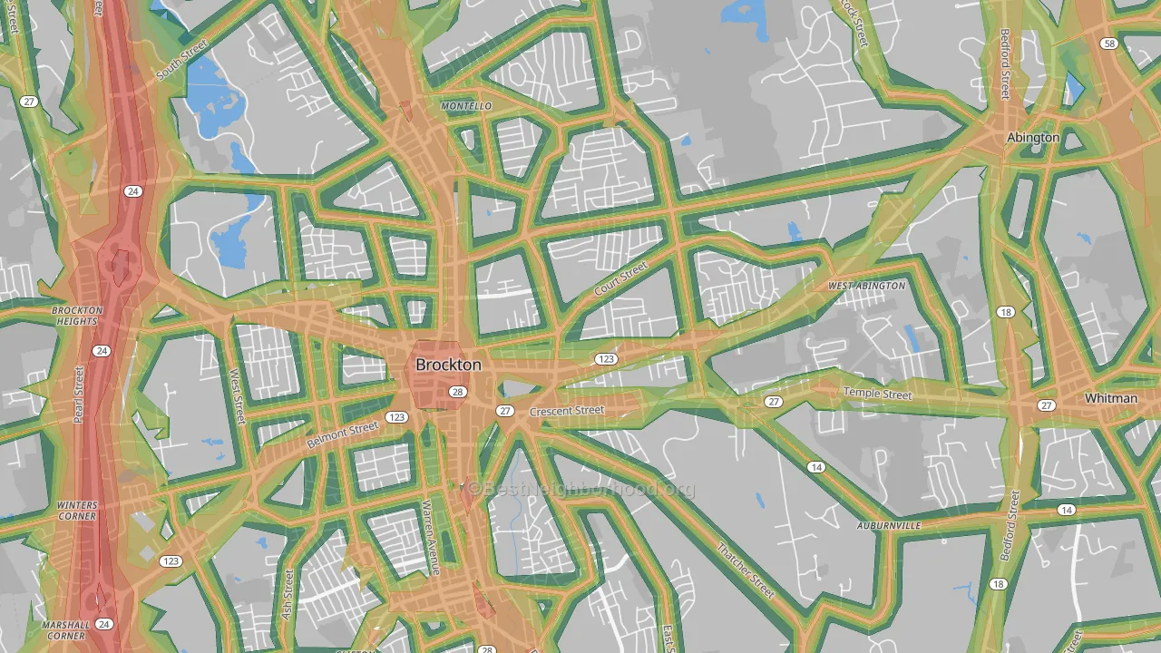 02302, MA Map of Noise Levels in 02302