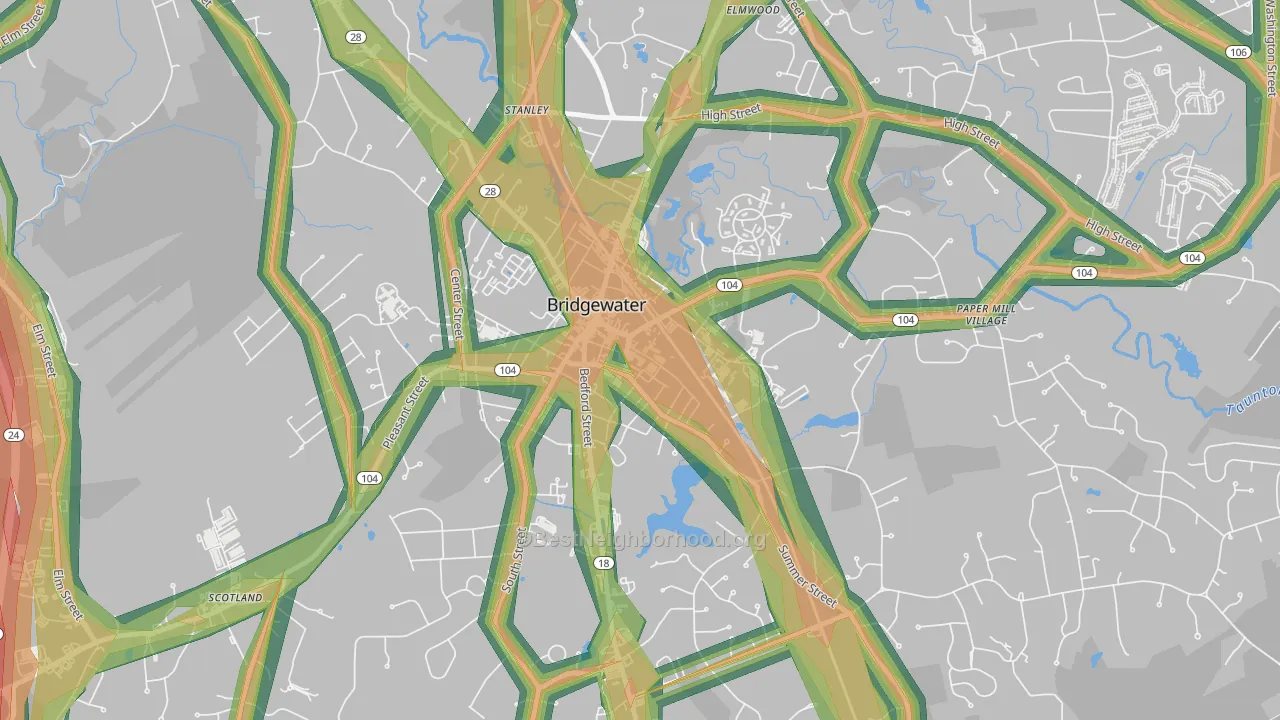 02325, MA Map of Noise Levels in 02325