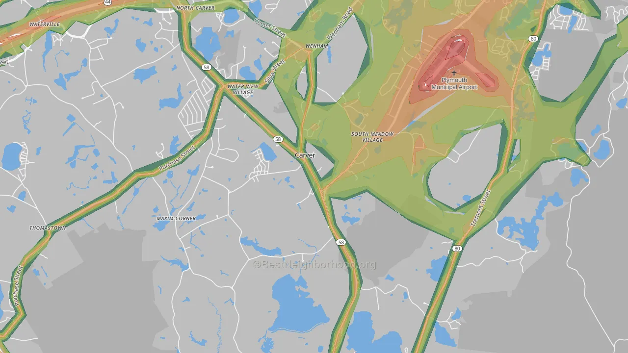 02330, MA Map of Noise Levels in 02330