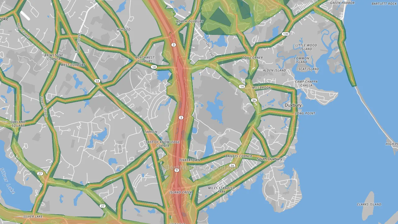02332, MA Map of Noise Levels in 02332