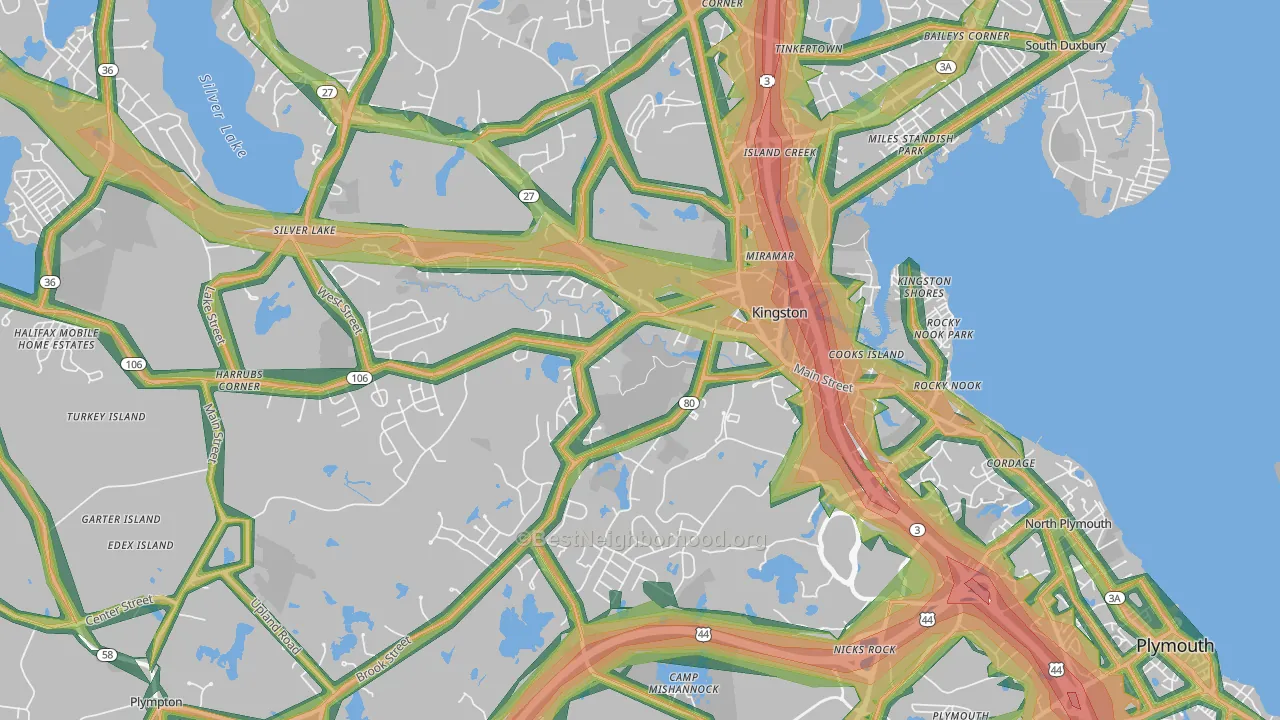 02364, MA Map of Noise Levels in 02364