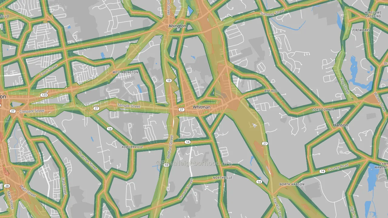 02382, MA Map of Noise Levels in 02382