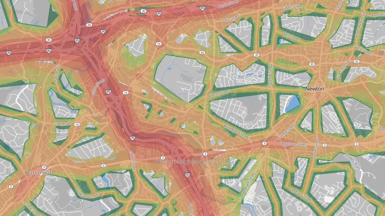 02468, MA Map of Noise Levels in 02468