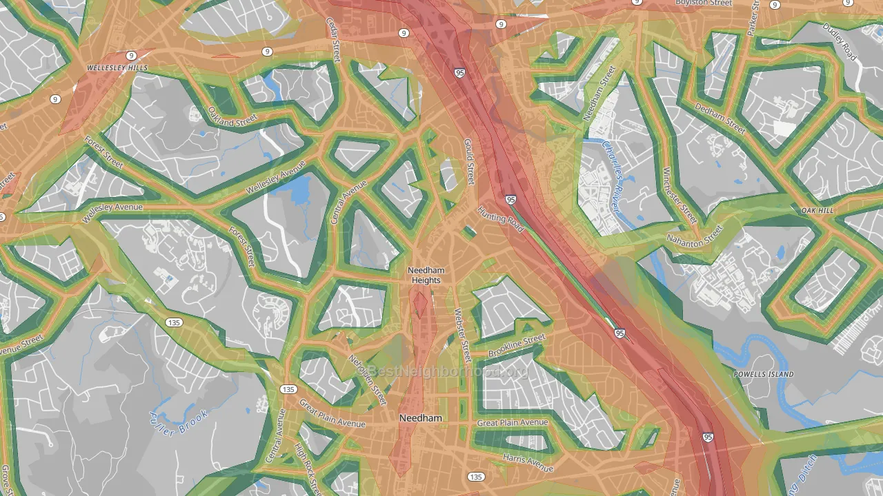 02494, MA Map of Noise Levels in 02494