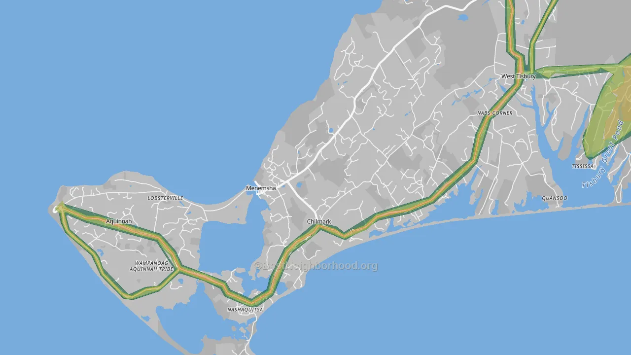 02535, MA Map of Noise Levels in 02535