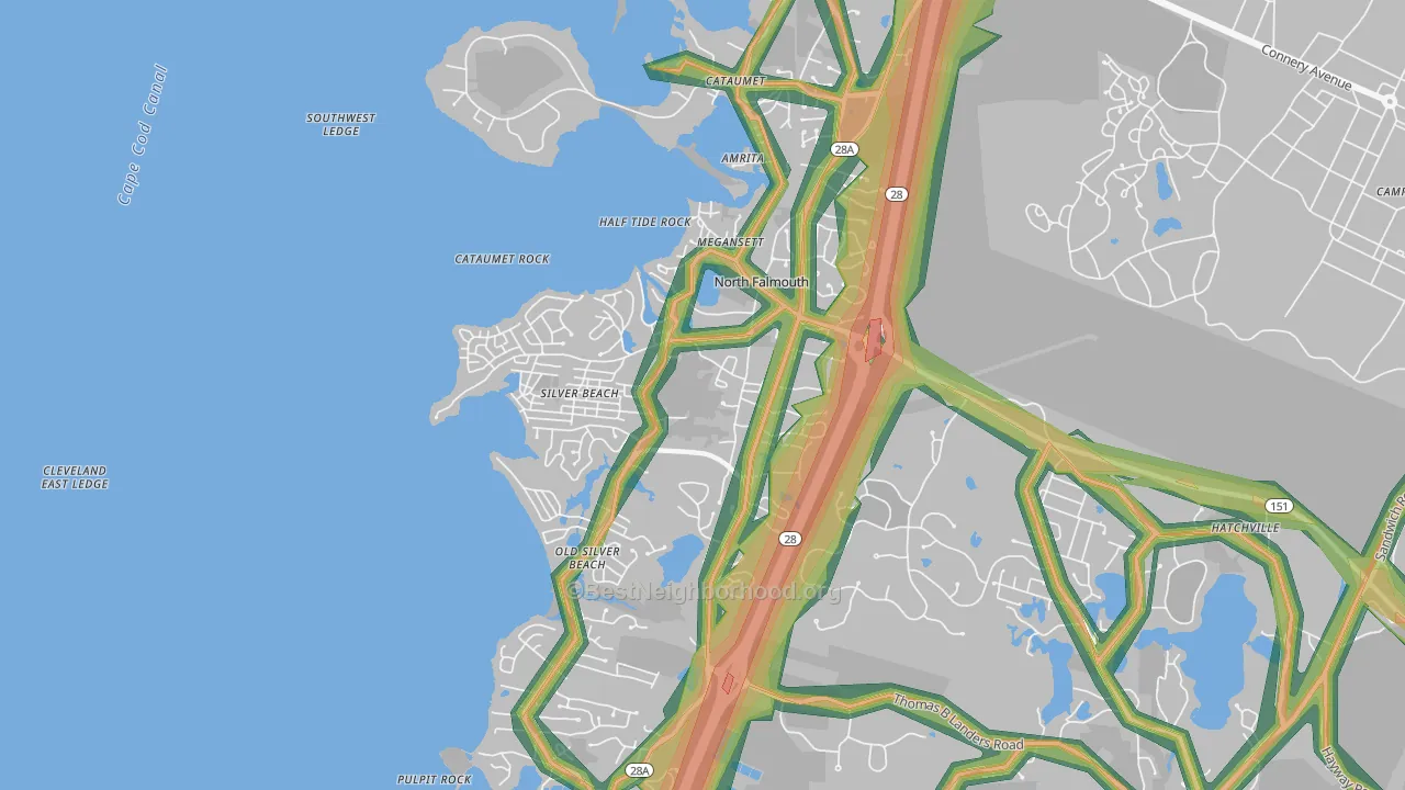 02556, MA Map of Noise Levels in 02556