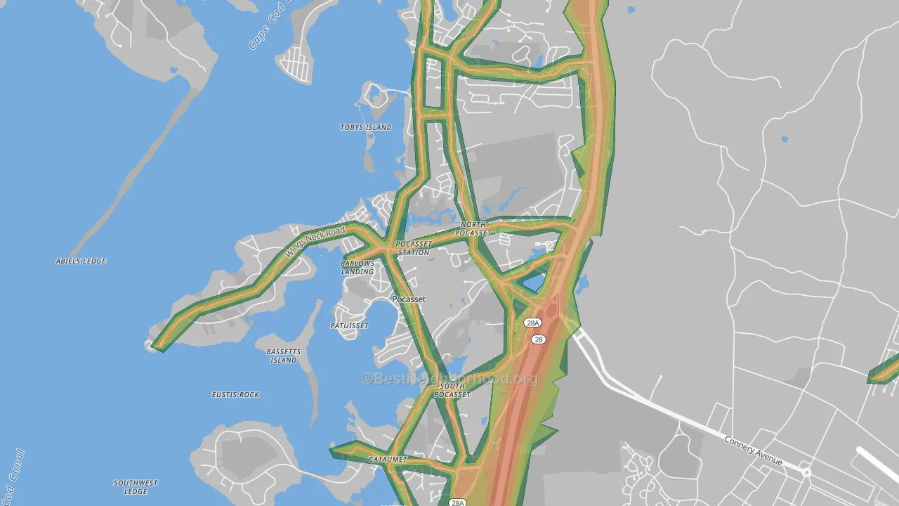 02559, MA Map of Noise Levels in 02559