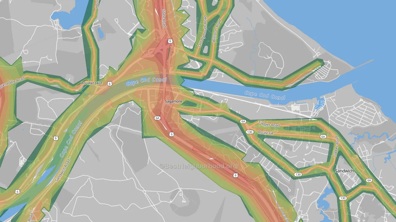 02561, MA Map of Noise Levels in 02561