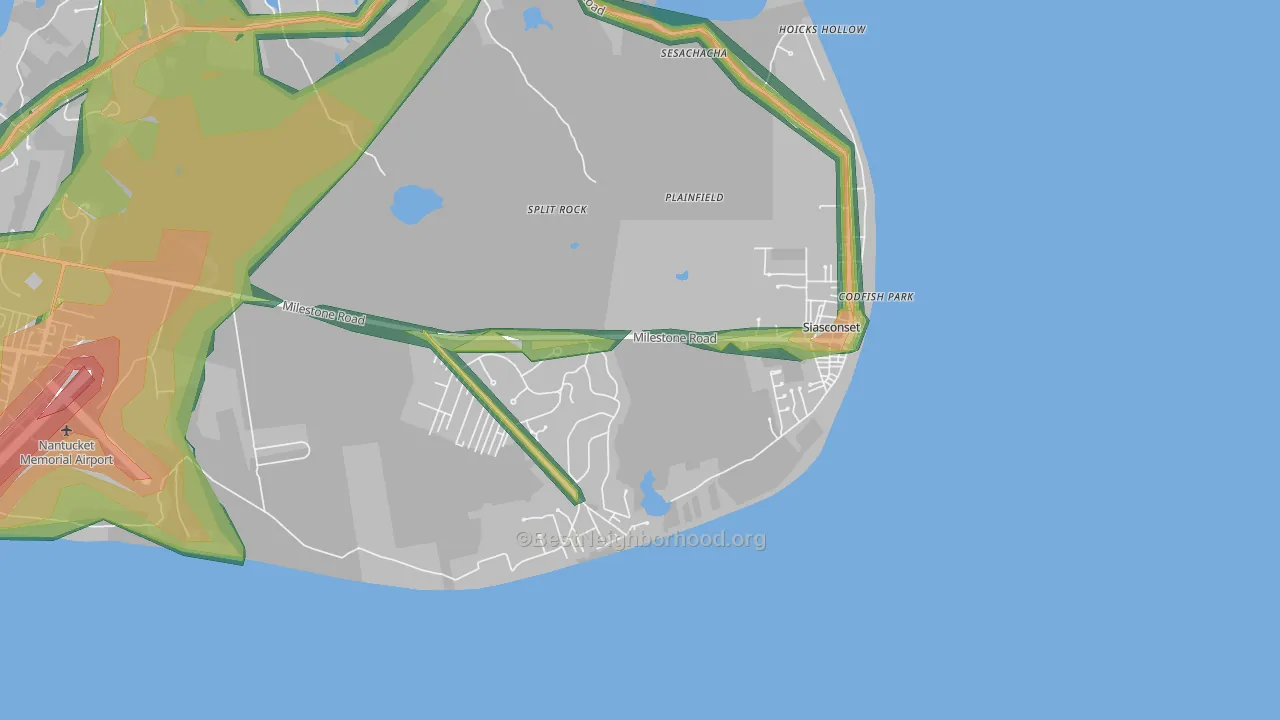 02564, MA Map of Noise Levels in 02564