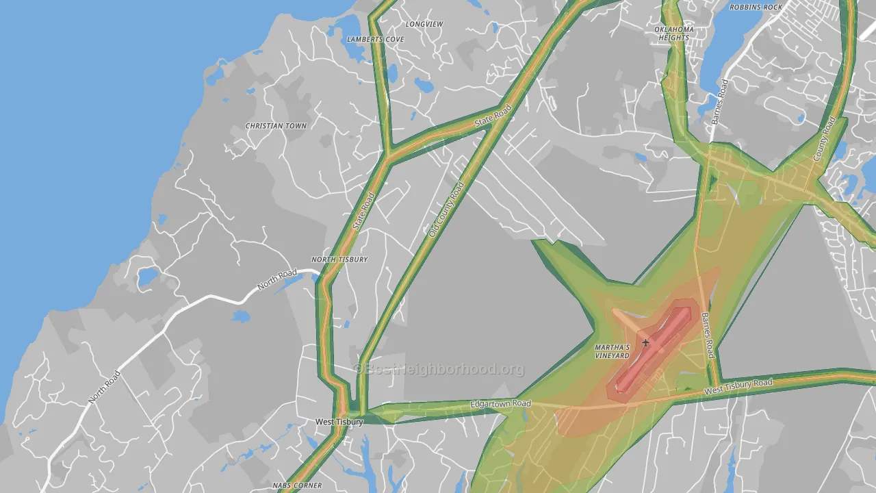 02575, MA Map of Noise Levels in 02575