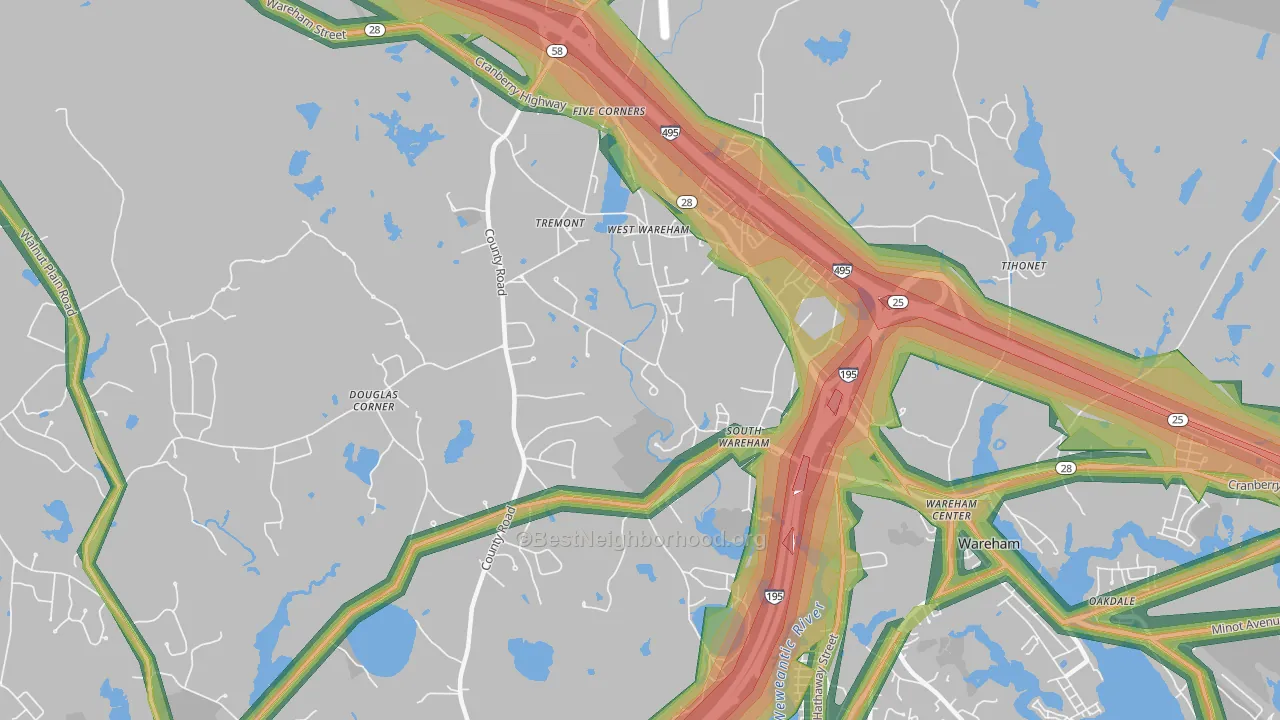 02576, MA Map of Noise Levels in 02576