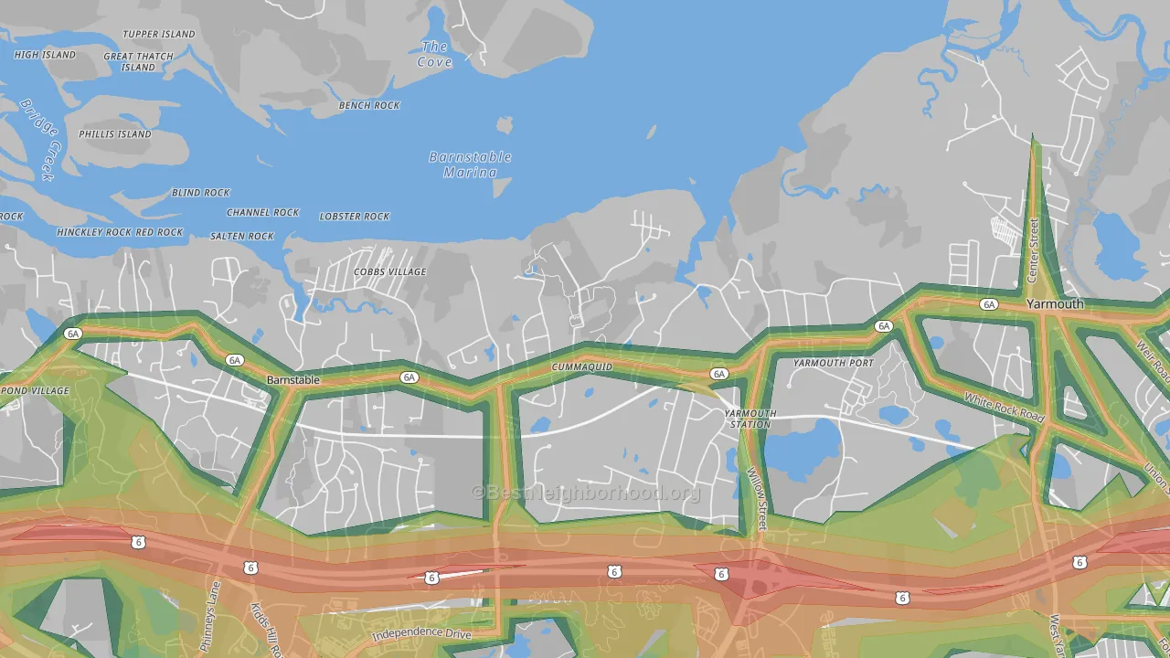02637, MA Map of Noise Levels in 02637