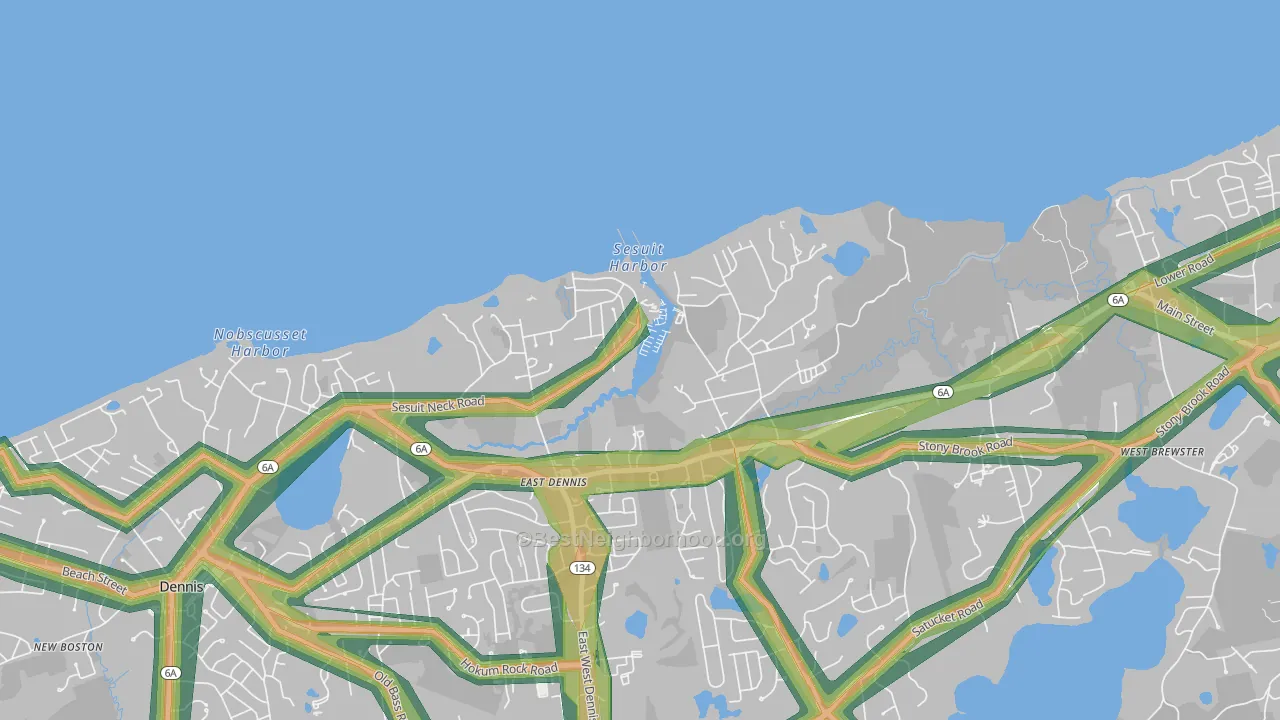 02641, MA Map of Noise Levels in 02641