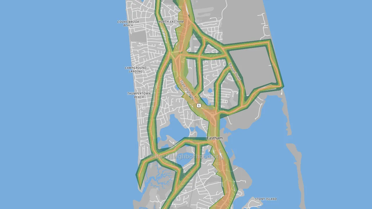 02642, MA Map of Noise Levels in 02642