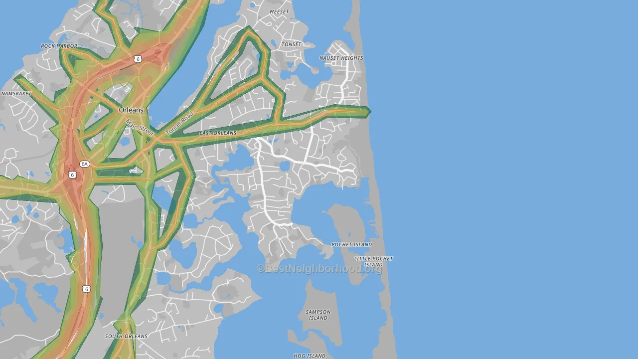 02643, MA Map of Noise Levels in 02643