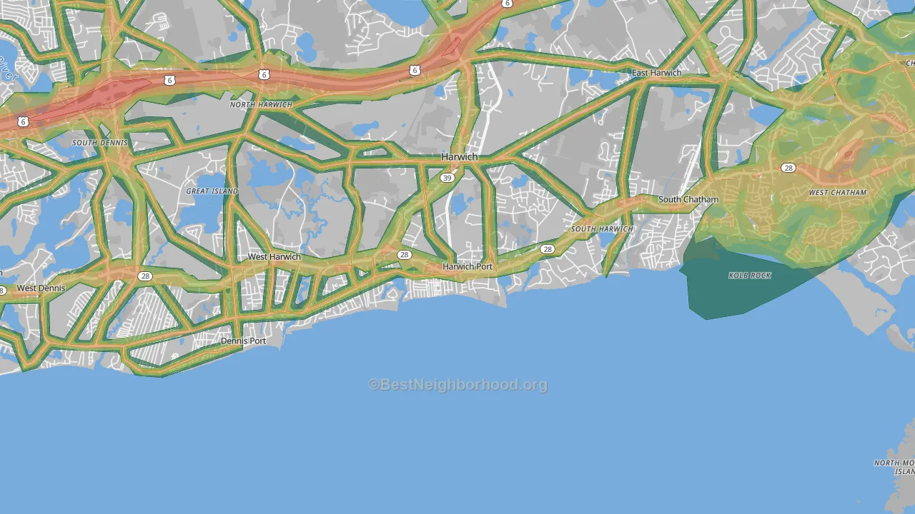 02646, MA Map of Noise Levels in 02646