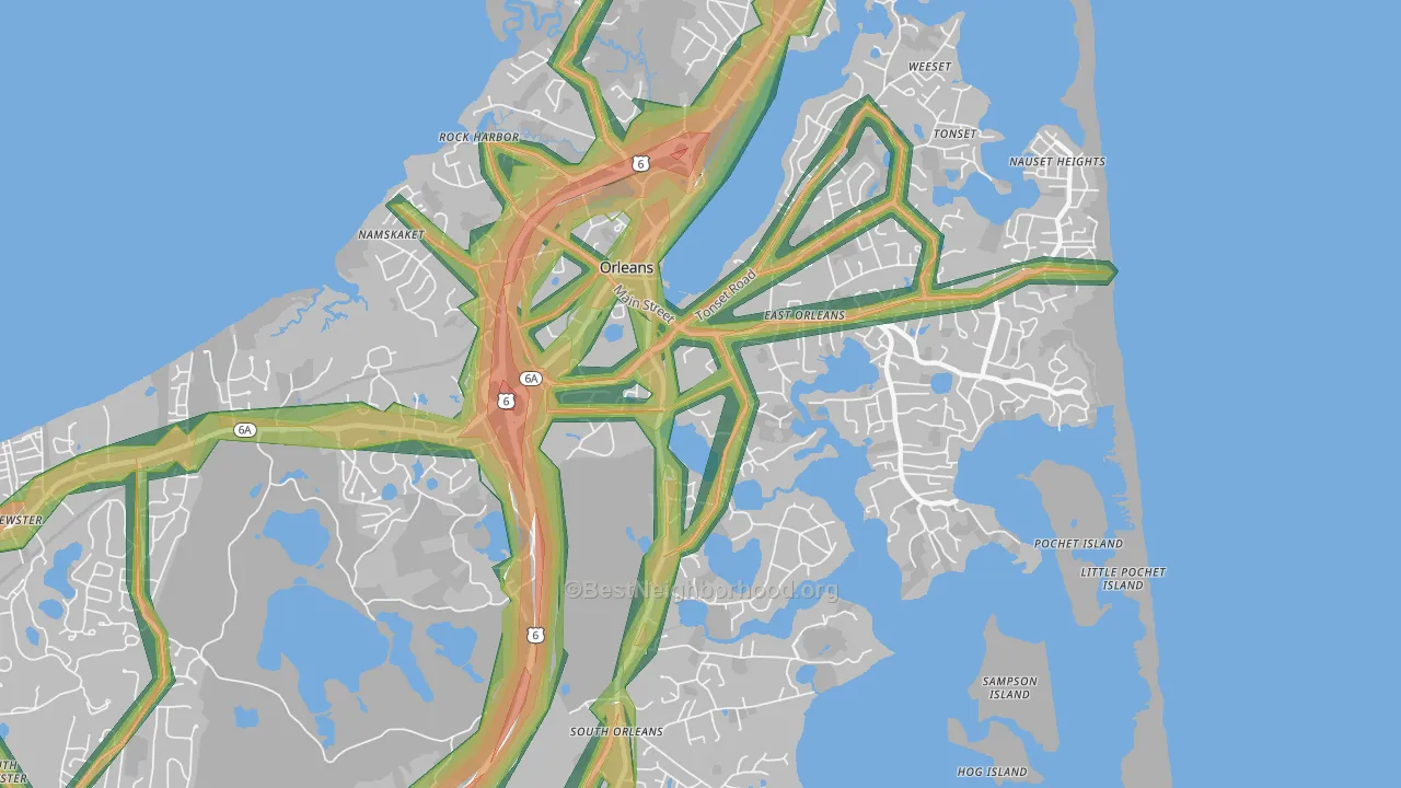02653, MA Map of Noise Levels in 02653