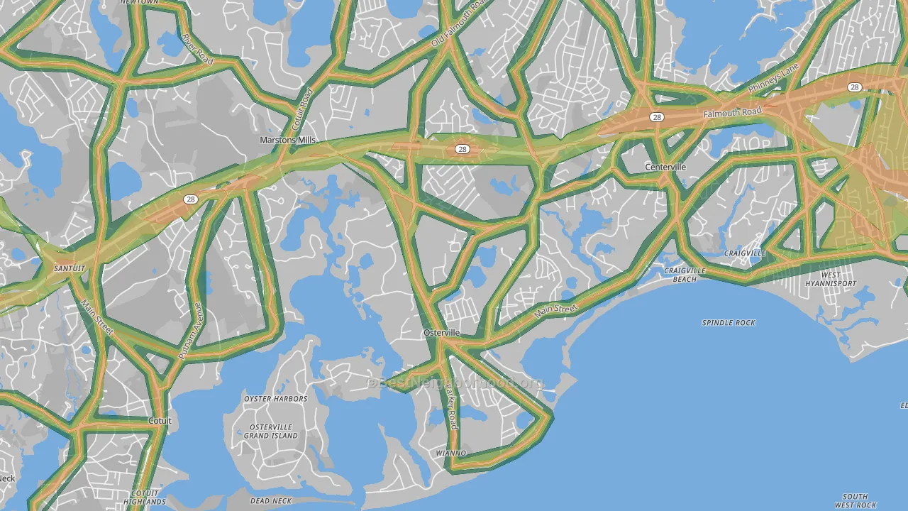 02655, MA Map of Noise Levels in 02655