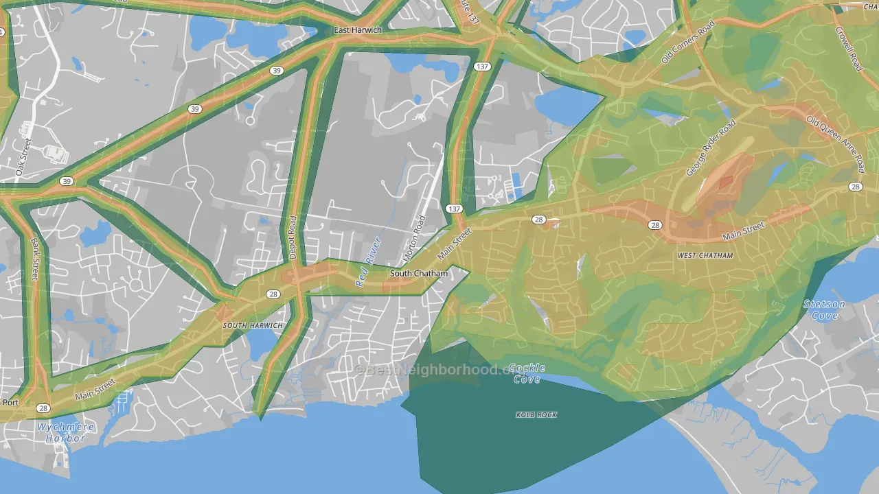 02659, MA Map of Noise Levels in 02659