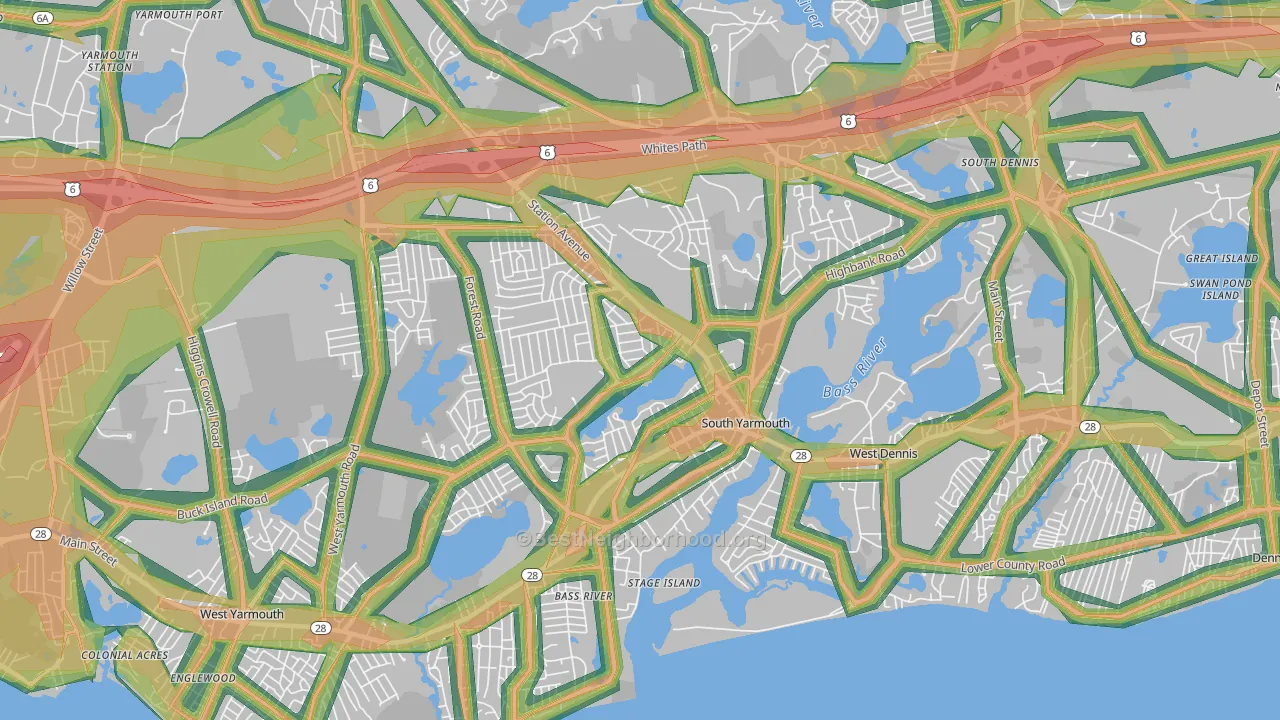 02664, MA Map of Noise Levels in 02664
