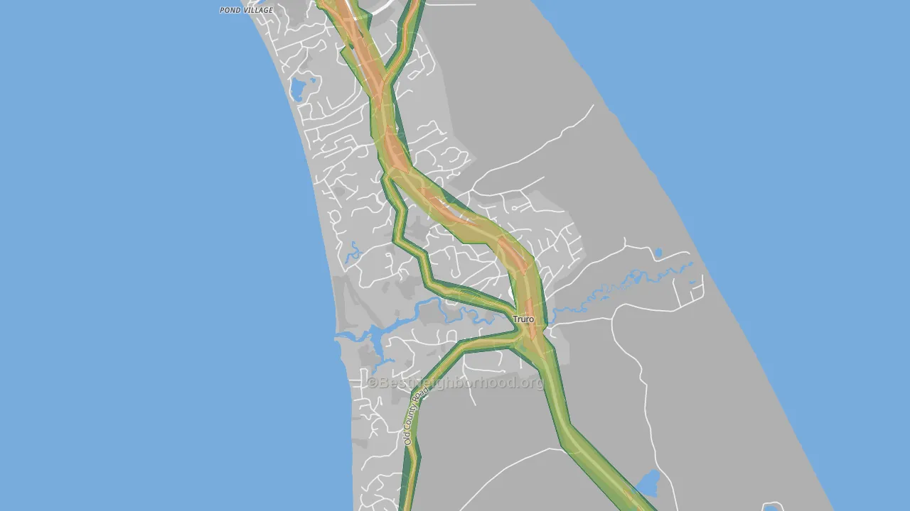 02666, MA Map of Noise Levels in 02666