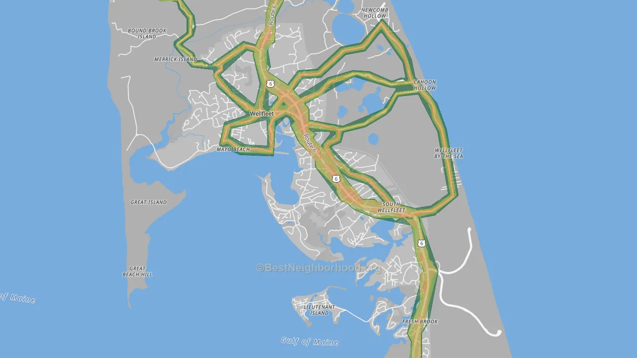 02667, MA Map of Noise Levels in 02667