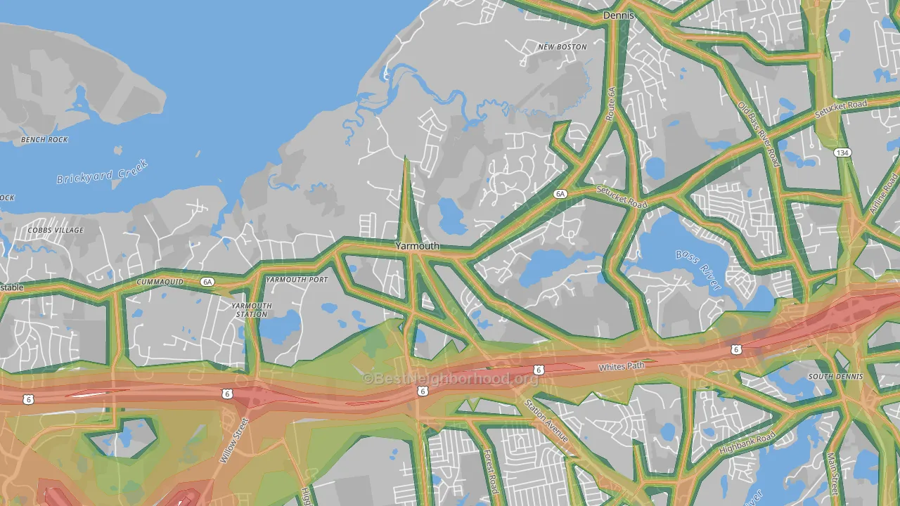02675, MA Map of Noise Levels in 02675