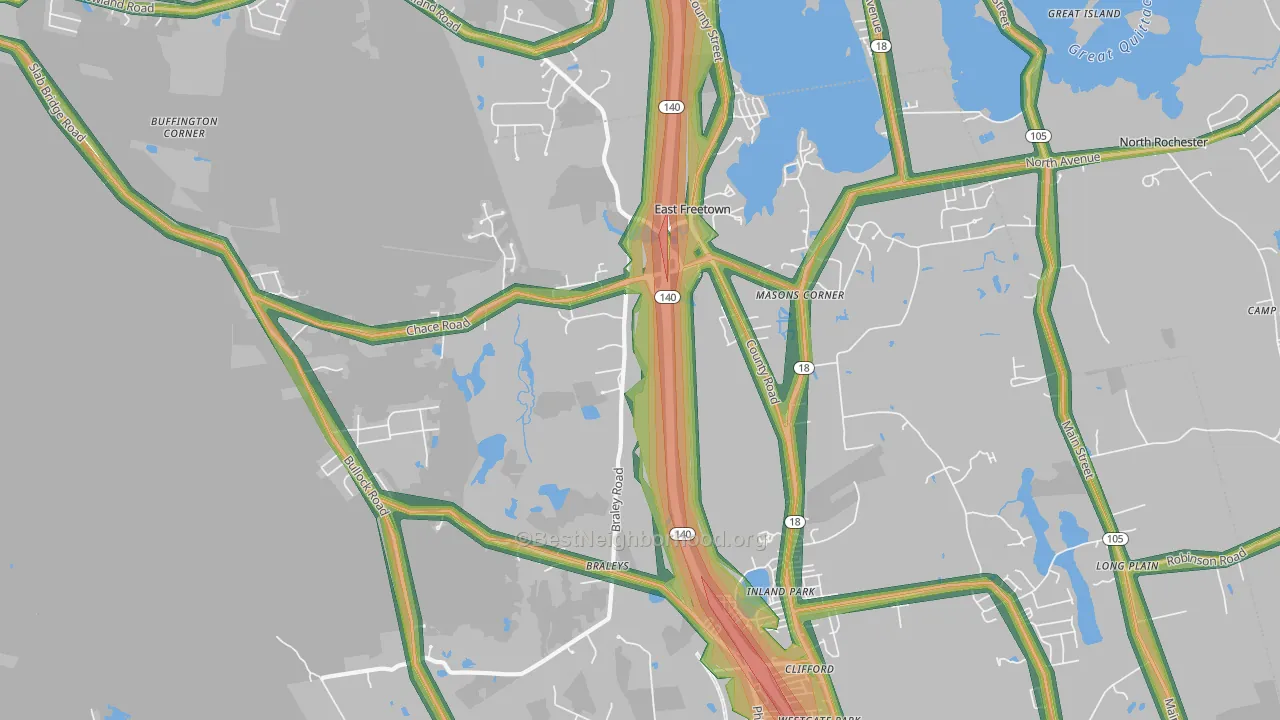 02717, MA Map of Noise Levels in 02717
