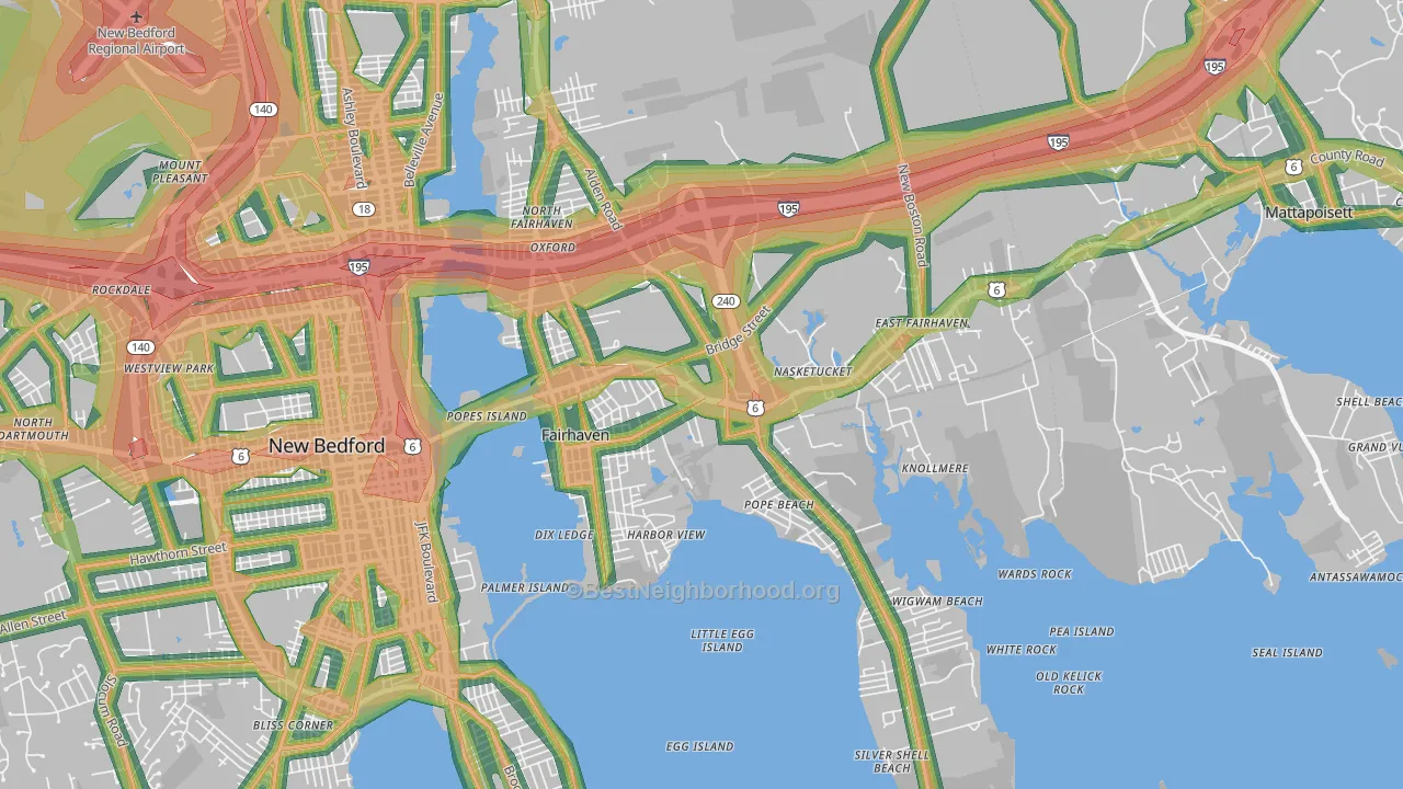 02719, MA Map of Noise Levels in 02719