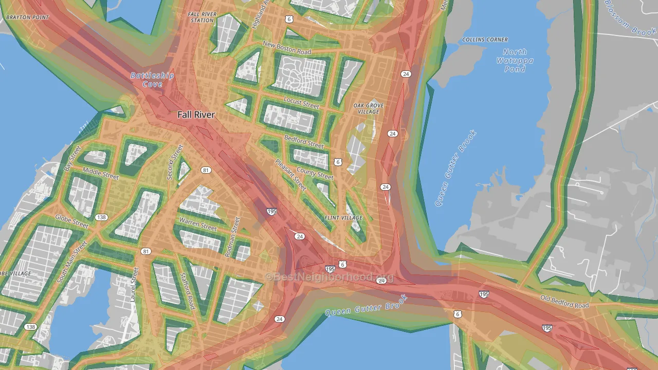 02723, MA Map of Noise Levels in 02723