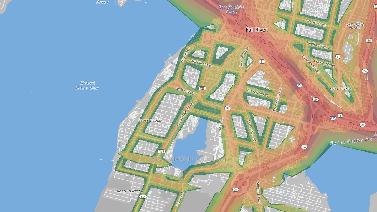 02724, MA Map of Noise Levels in 02724