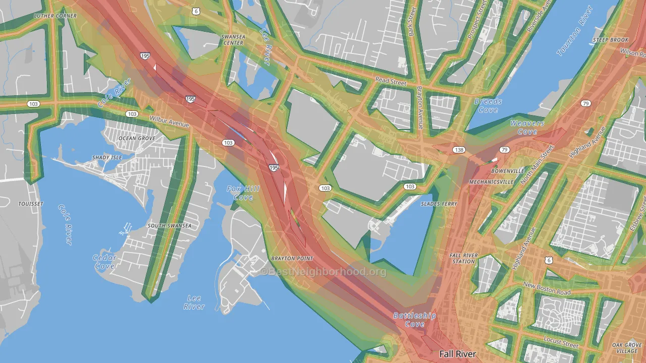 02725, MA Map of Noise Levels in 02725