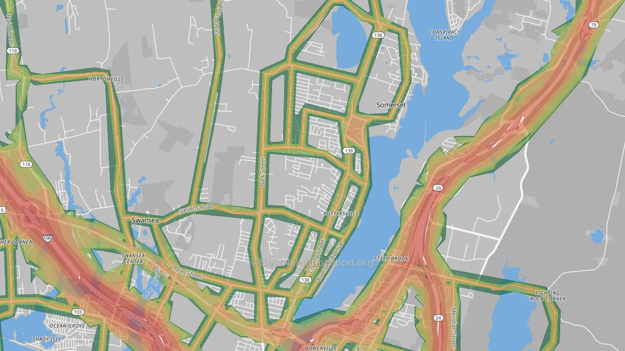 02726, MA Map of Noise Levels in 02726