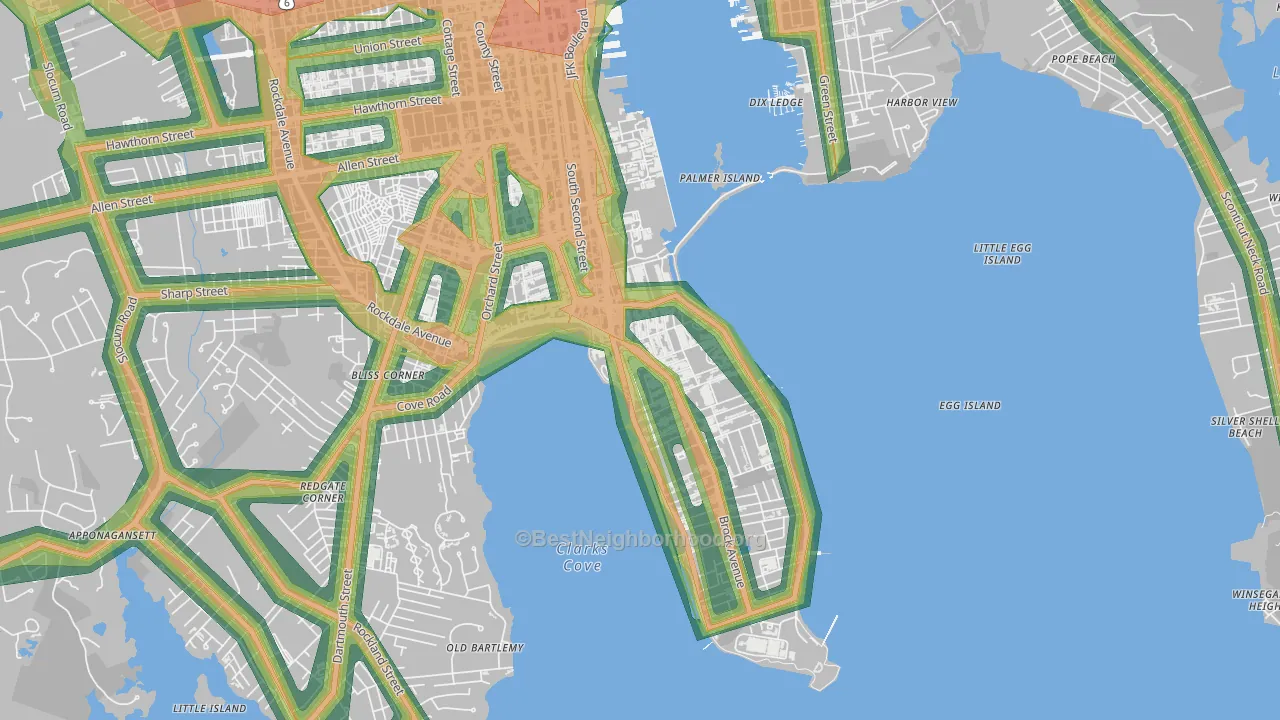 02744, MA Map of Noise Levels in 02744