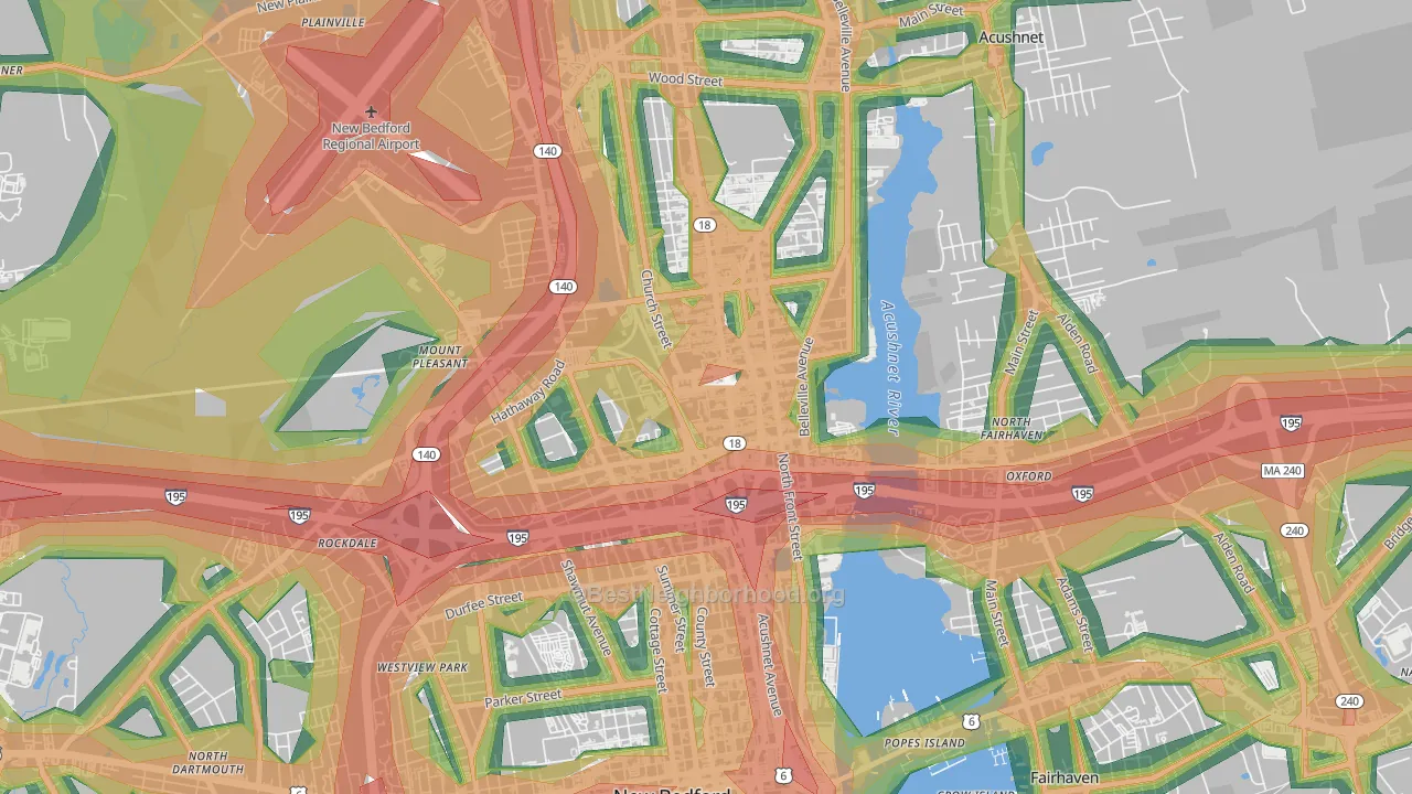 02746, MA Map of Noise Levels in 02746
