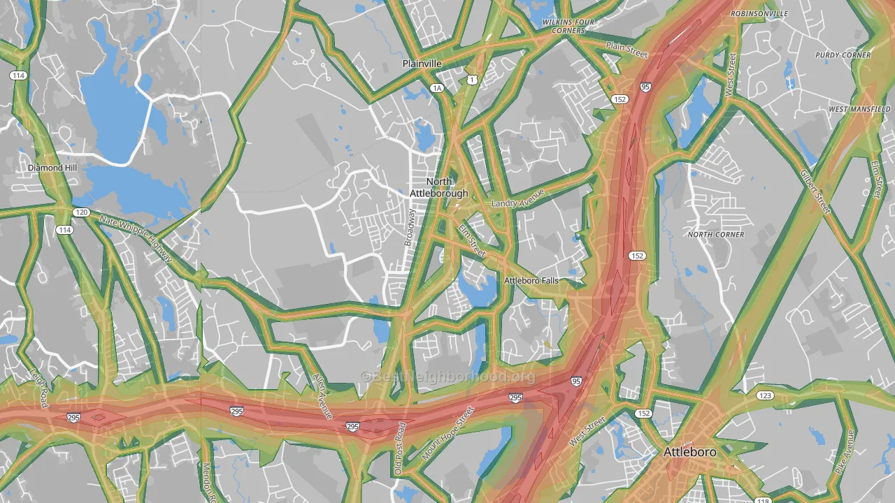 02760, MA Map of Noise Levels in 02760