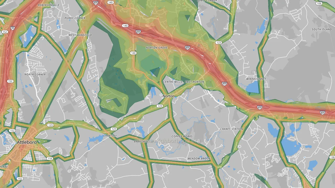 02766, MA Map of Noise Levels in 02766
