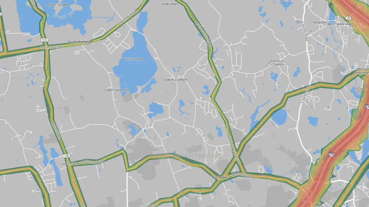 02770, MA Map of Noise Levels in 02770