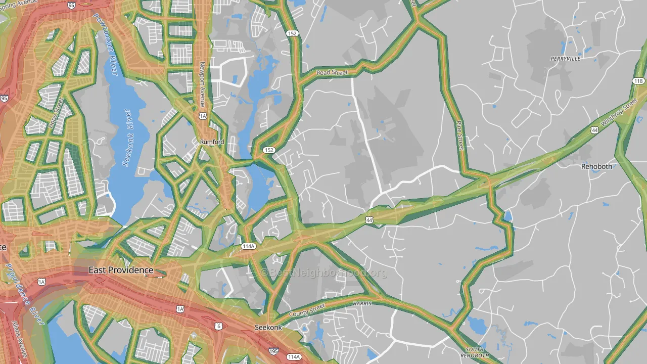 02771, MA Map of Noise Levels in 02771
