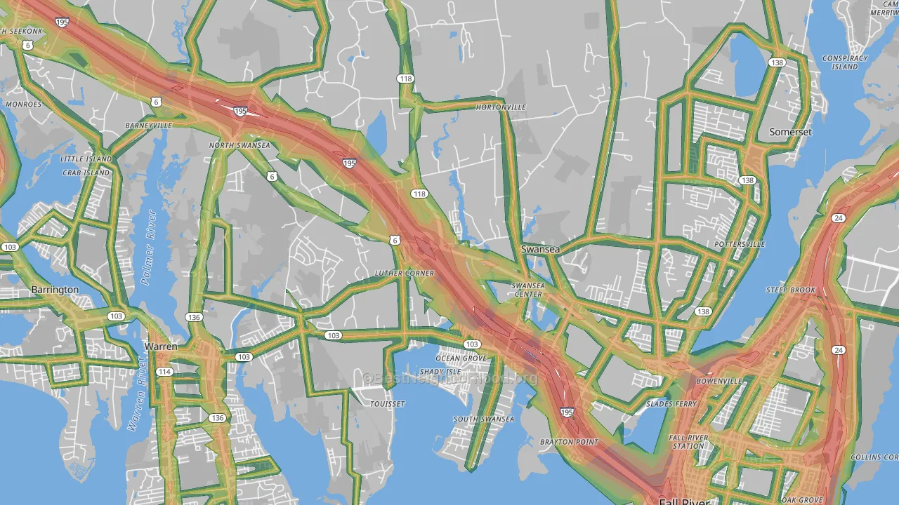 02777, MA Map of Noise Levels in 02777