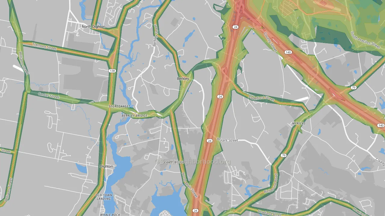 02779, MA Map of Noise Levels in 02779
