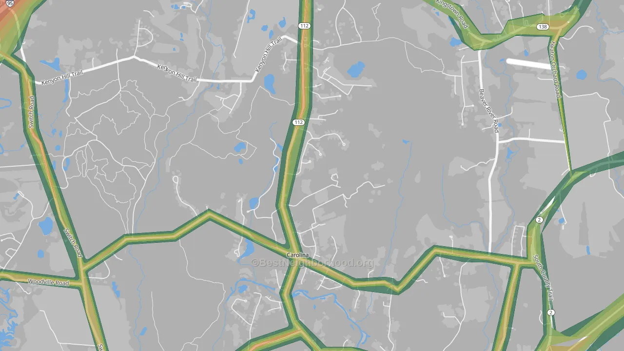 02812, RI Map of Noise Levels in 02812