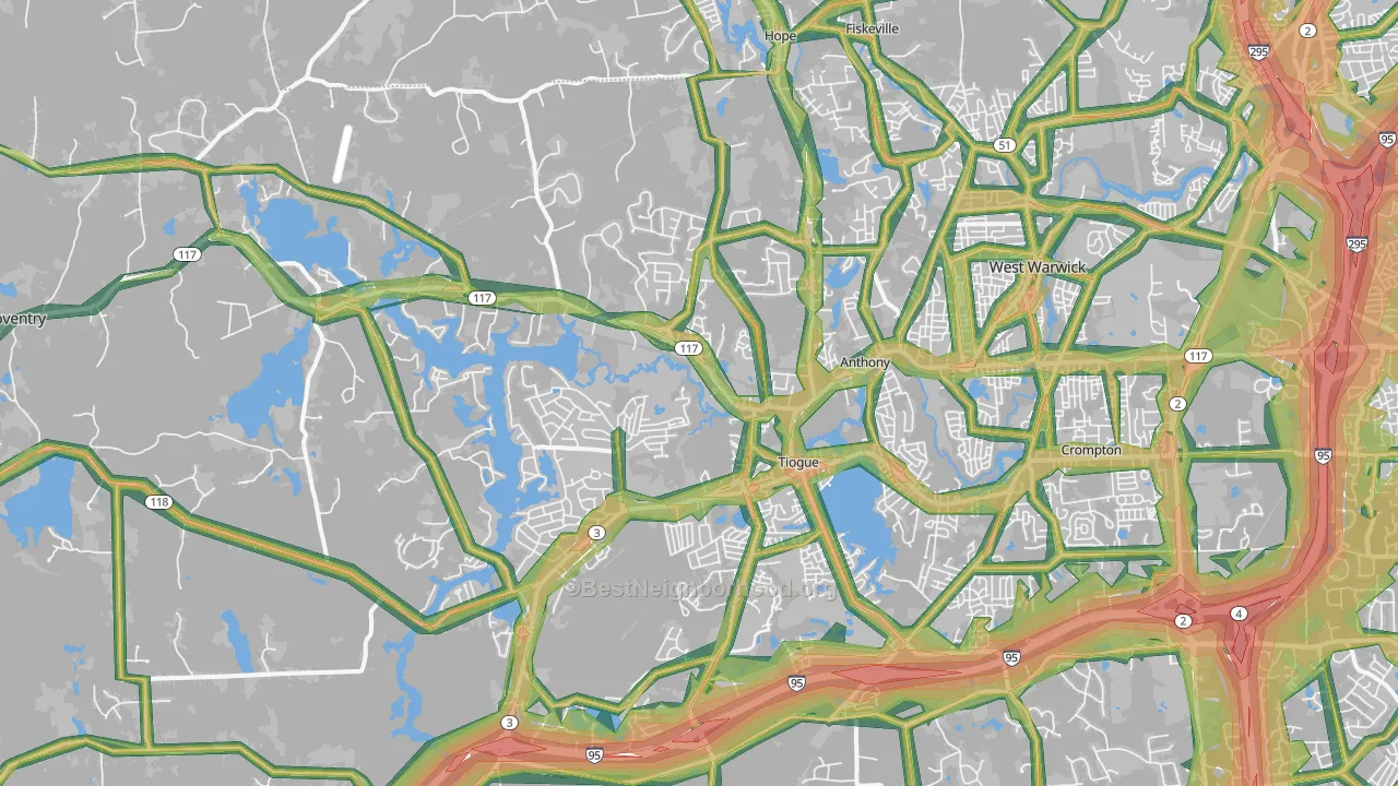 02816, RI Map of Noise Levels in 02816