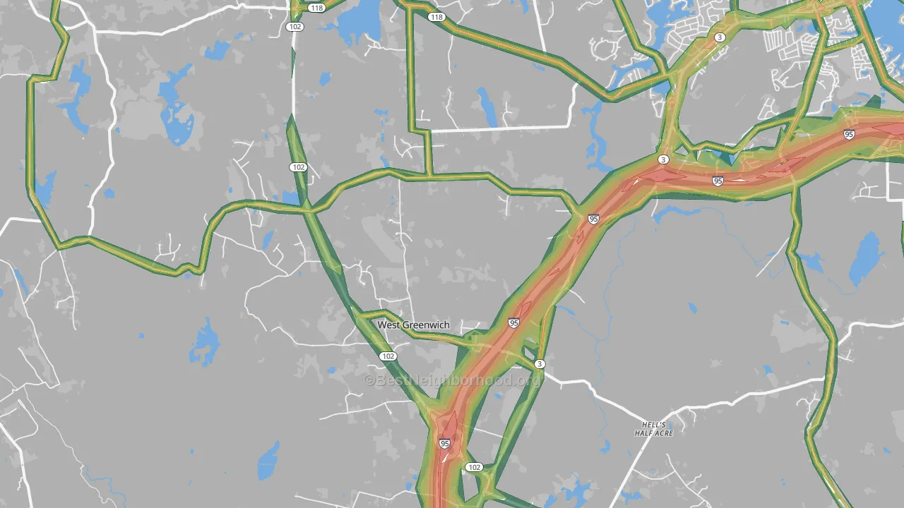 02817, RI Map of Noise Levels in 02817
