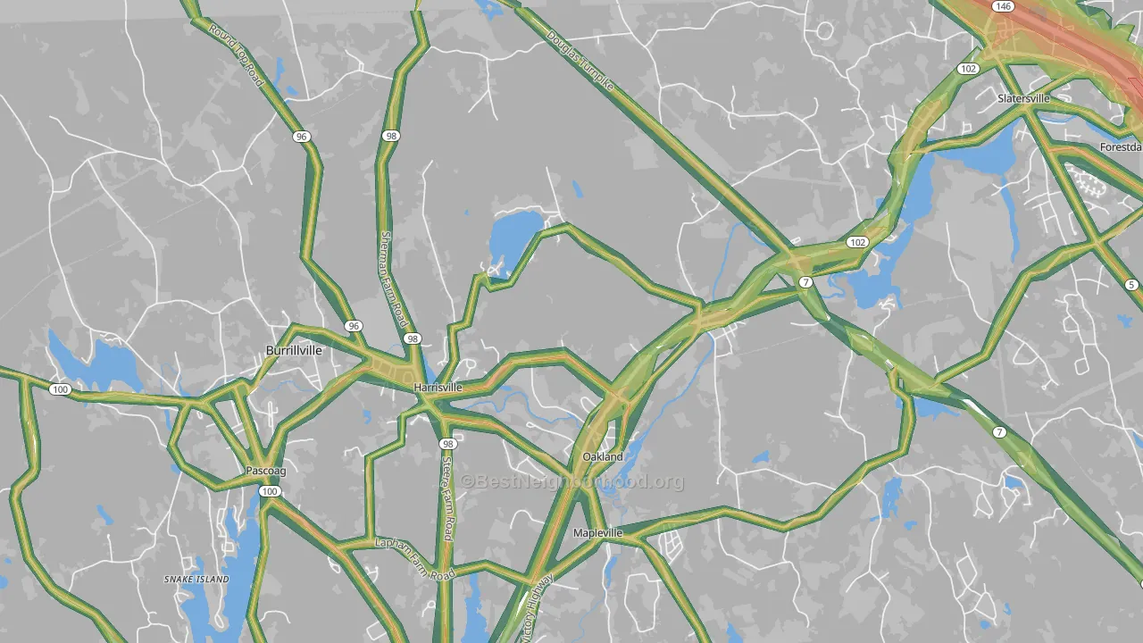 02830, RI Map of Noise Levels in 02830