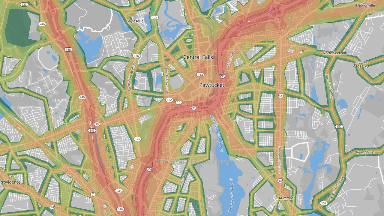 02860, RI Map of Noise Levels in 02860